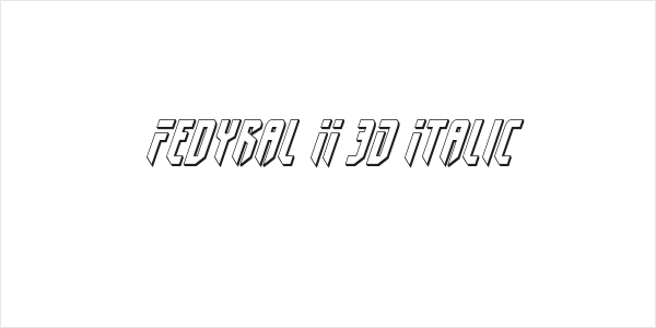 Fedyral II 3D Italic Logo