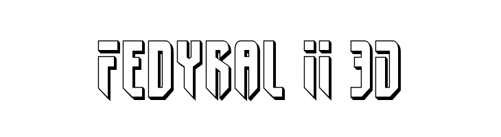 Fedyral II 3D Font
