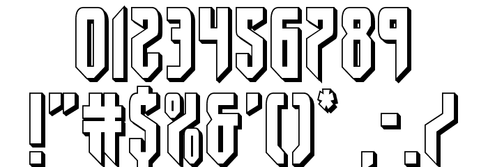 Fedyral II 3D Font OTHER CHARS
