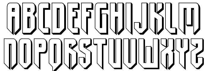 Fedyral II 3D Font LOWERCASE