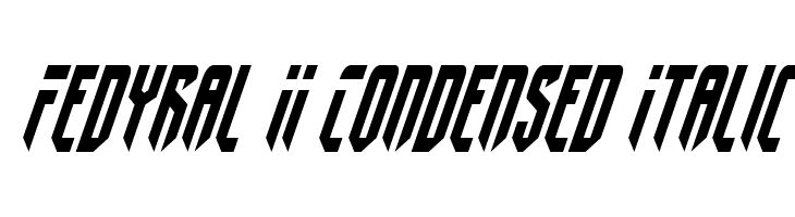 Fedyral II Condensed Italic Schriftart
