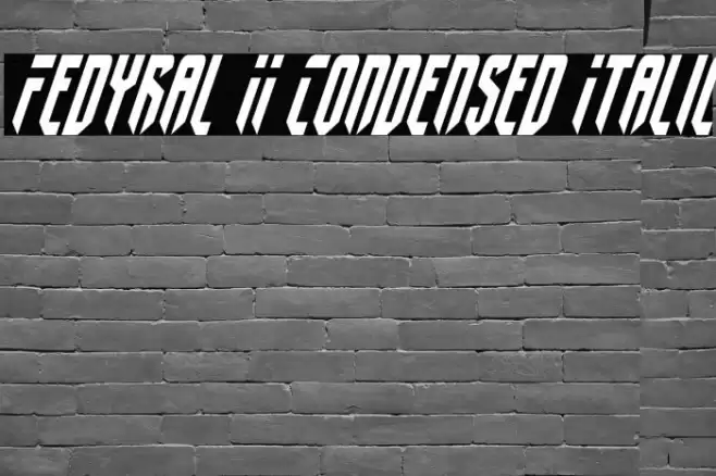 Fedyral II Condensed Italic Fonte examples