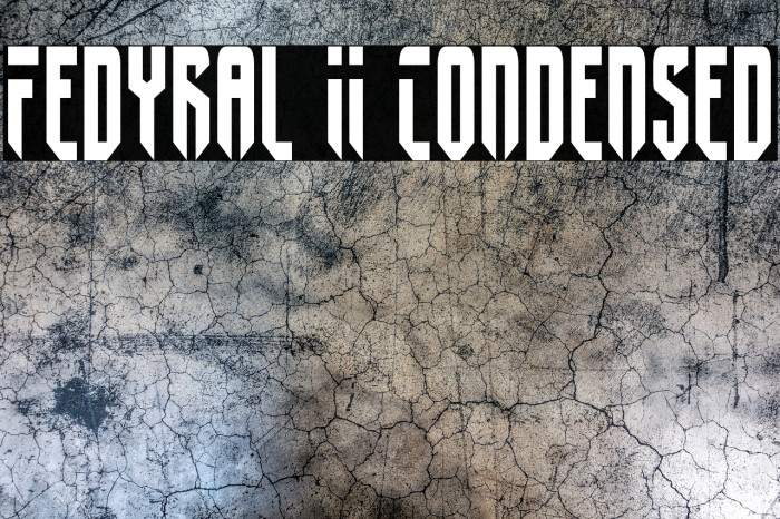 Fedyral II Condensed Schriftart examples