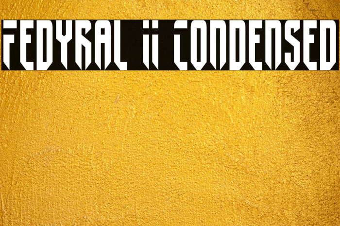 Fedyral II Condensed Schriftart examples
