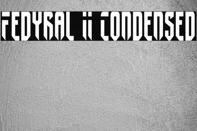 Fedyral II Condensed Font examples