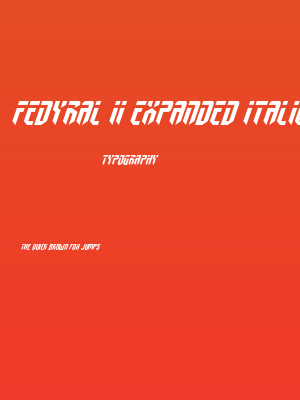 Fedyral II Expanded Italic Poster