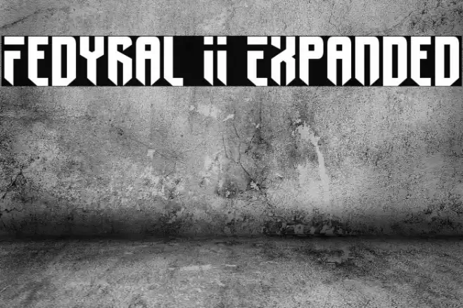 Fedyral II Expanded Font examples