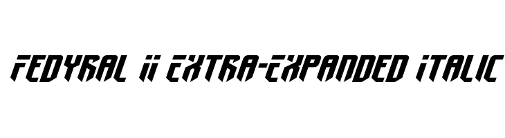 Fedyral II Extra-Expanded Italic Font