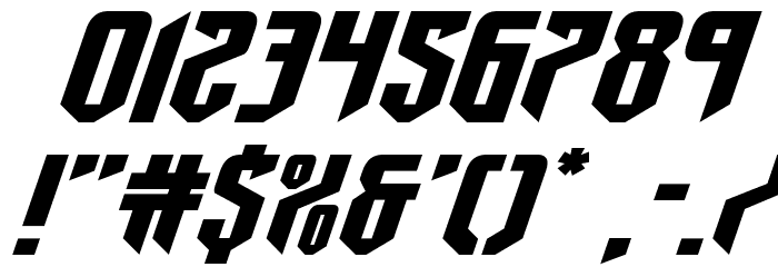 Fedyral II Extra-Expanded Italic Font OTHER CHARS