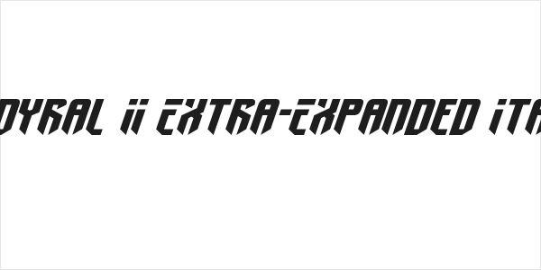 Fedyral II Extra-Expanded Italic Logo
