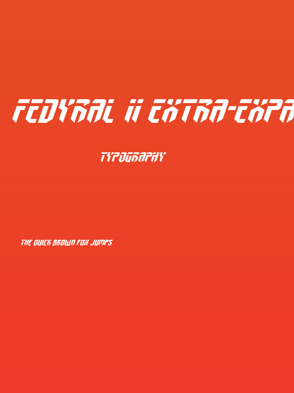 Fedyral II Extra-Expanded Italic Poster