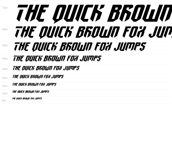 Fedyral II Extra-Expanded Italic Waterfall