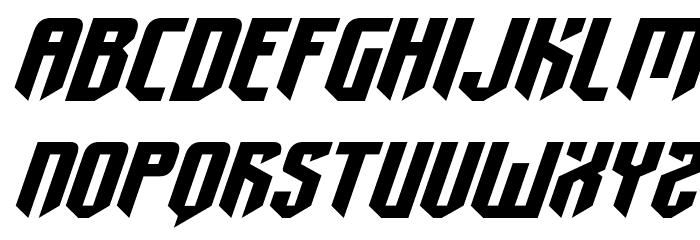 Fedyral II Extra-Expanded Italic Font LOWERCASE
