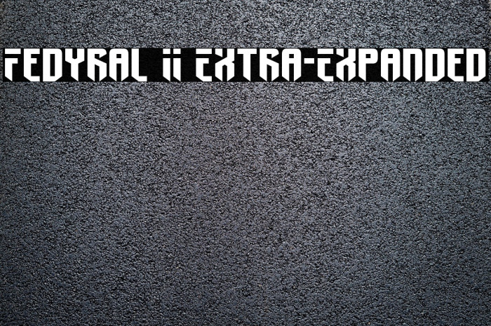 Fedyral II Extra-Expanded Font examples