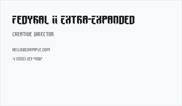 Fedyral II Extra-Expanded Business Card