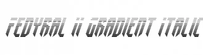Fedyral II Gradient Italic  Скачать бесплатные шрифты