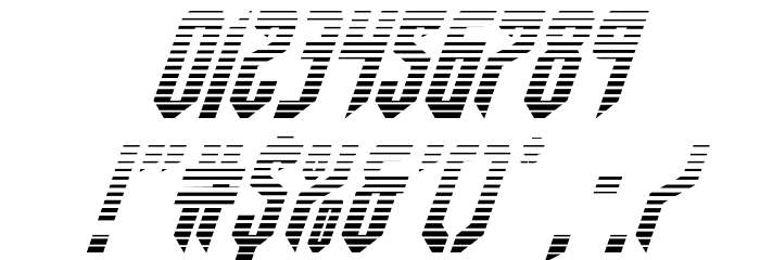 Fedyral II Gradient Italic Font OTHER CHARS