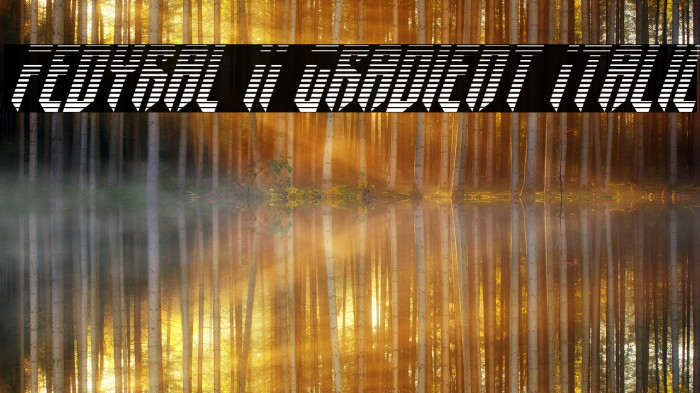 Fedyral II Gradient Italic Font examples