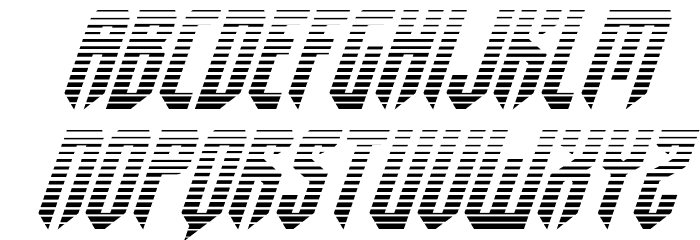 Fedyral II Gradient Italic Font LOWERCASE