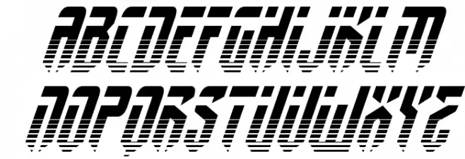 Fedyral II Halftone Italic Шрифта ВЕРХНИЙ