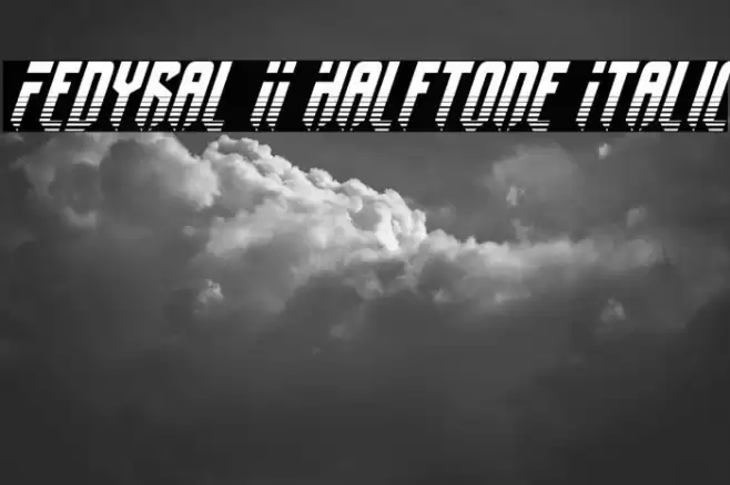 Fedyral II Halftone Italic Fonte examples