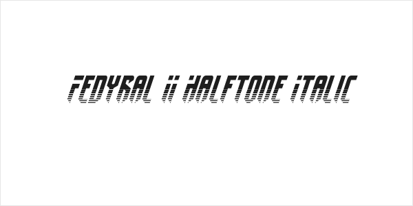 Fedyral II Halftone Italic Logo