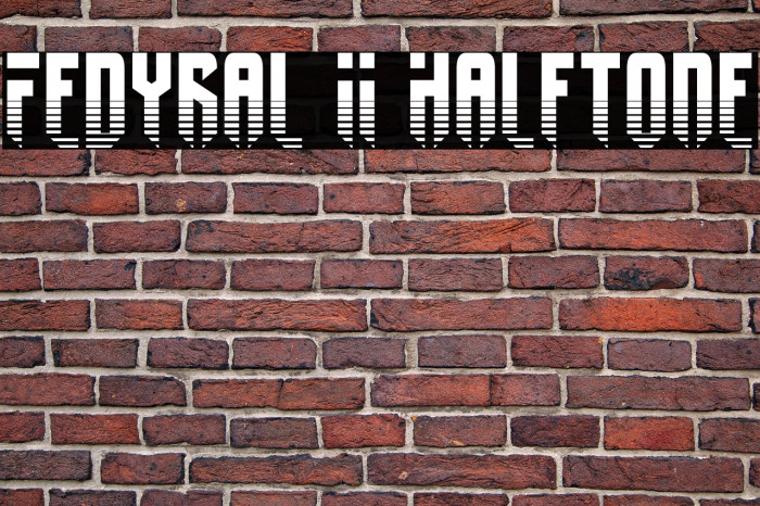 Fedyral II Halftone Font examples