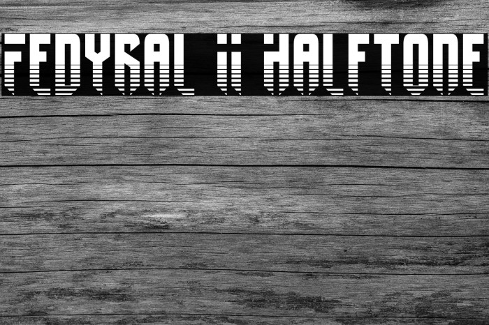 Fedyral II Halftone Font examples