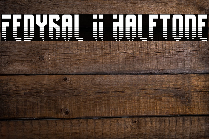 Fedyral II Halftone Font examples