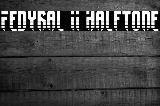 Fedyral II Halftone Fonte examples