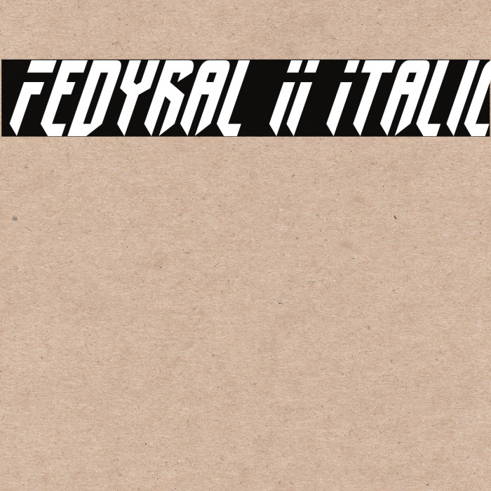 Fedyral II Italic Font examples
