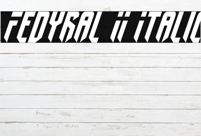 Fedyral II Italic Font examples