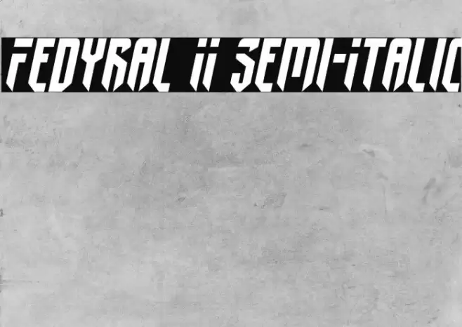 Fedyral II Semi-Italic Fonte examples