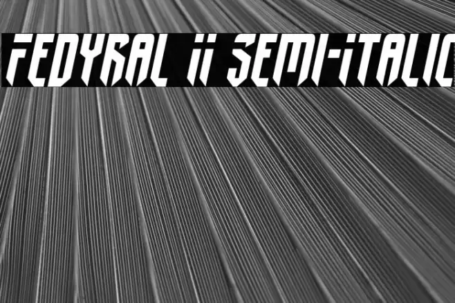 Fedyral II Semi-Italic Fonte examples