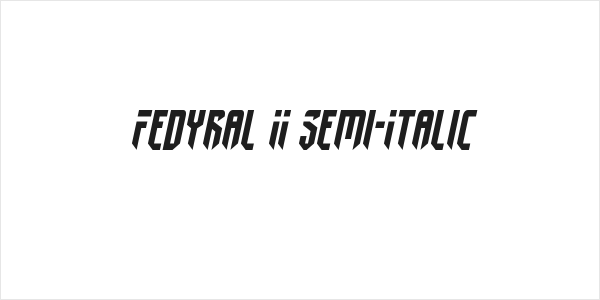 Fedyral II Semi-Italic Logo