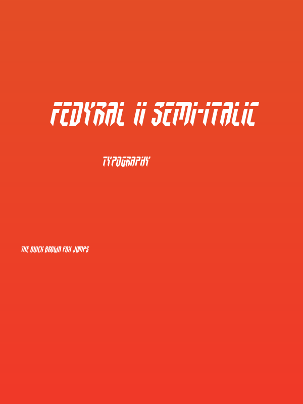 Fedyral II Semi-Italic Poster