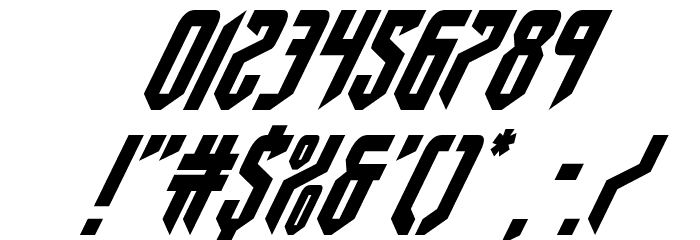 Fedyral II Super-Italic Font OTHER CHARS
