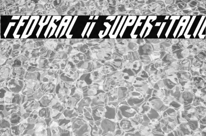 Fedyral II Super-Italic Fonte examples