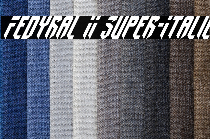 Fedyral II Super-Italic Font examples