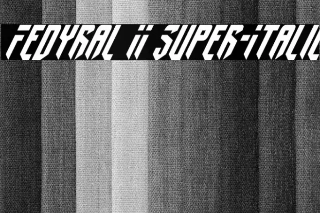 Fedyral II Super-Italic Fonte examples