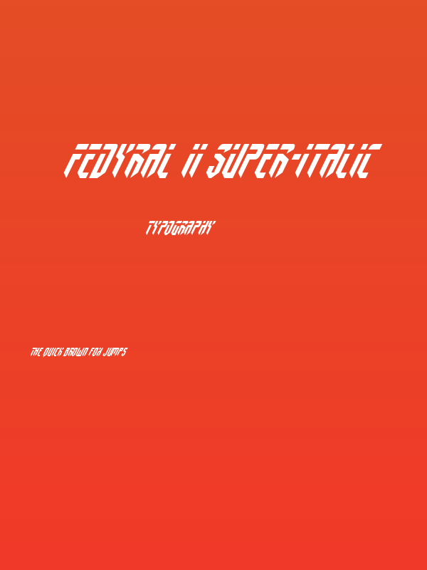 Fedyral II Super-Italic Poster