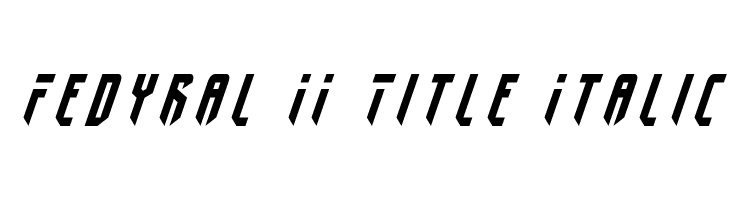 Fedyral II Title Italic Caratteri