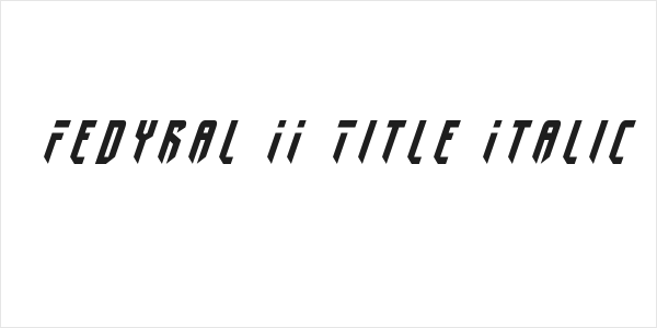Fedyral II Title Italic Logo