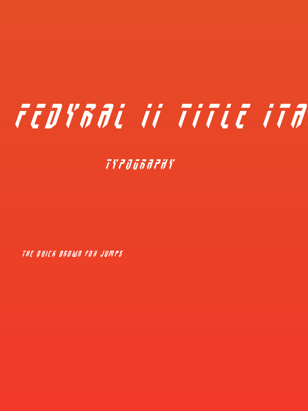 Fedyral II Title Italic Poster