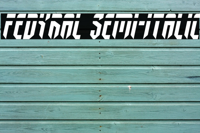Fedyral Semi-Italic Font examples
