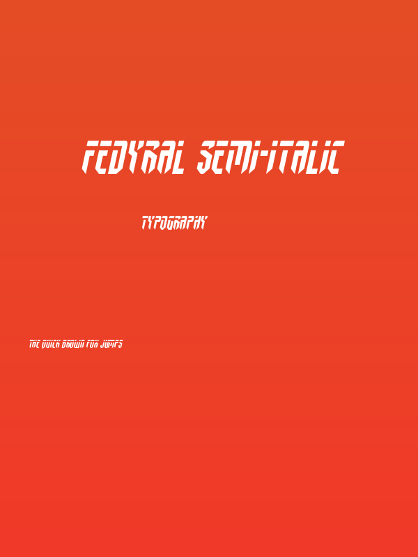 Fedyral Semi-Italic Poster