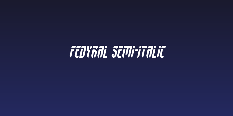 Fedyral Semi-Italic Social Header