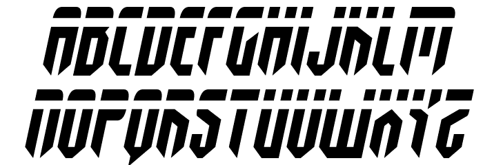 Fedyral Semi-Italic Font LOWERCASE