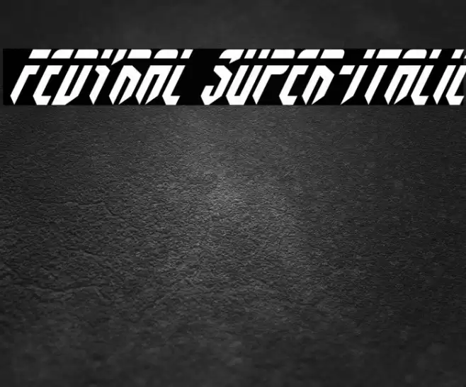 Fedyral Super-Italic Font examples