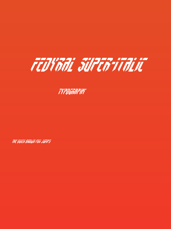 Fedyral Super-Italic Poster